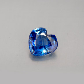 1.78 ct Blue Kyanite Gemstone, Kyanite Gem in Heart Facet Shape for Sale.