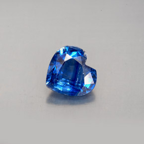 1.86 ct Blue Kyanite Gemstone, Kyanite Gem in Heart Facet Shape for Sale.