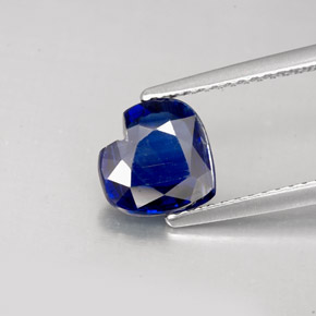 1.70 ct Blue Kyanite Gemstone, Kyanite Gem in Heart Facet Shape for Sale.