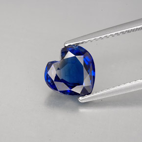 2.40 ct Blue Kyanite Gemstone, Kyanite Gem in Heart Facet Shape for Sale.