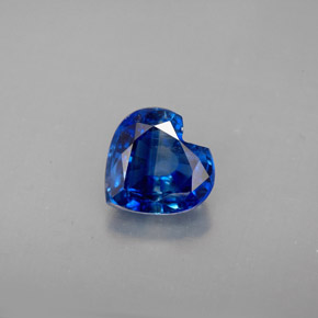 2.12 ct Blue Kyanite Gemstone, Kyanite Gem in Heart Facet Shape for Sale.
