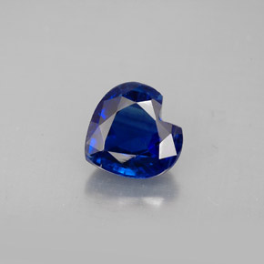 2.20 ct Blue Kyanite Gemstone, Kyanite Gem in Heart Facet Shape for Sale.