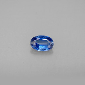 0.62 ct Blue Kyanite Gemstone, Kyanite Gem in Oval Facet Shape for Sale.