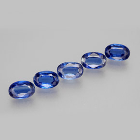 3.03 ct Blue Kyanite Gemstone, Kyanite Gem in Oval Facet Shape for Sale.