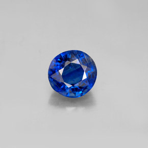2.02 ct Blue Kyanite Gemstone, Kyanite Gem in Round Facet Shape for Sale.