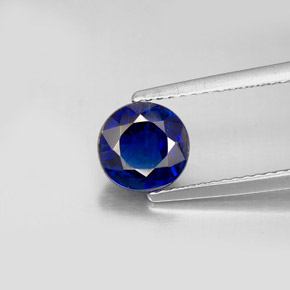 1.77 ct Blue Kyanite Gemstone, Kyanite Gem in Round Facet Shape for Sale.