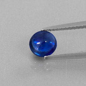 0.96 ct Blue Kyanite Gemstone, Kyanite Gem in Round Cabochon Shape for Sale.