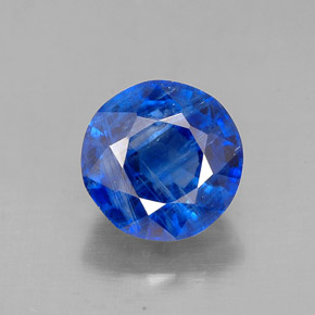 1.82 ct Blue Kyanite Gemstone, Kyanite Gem in Round Facet Shape for Sale.