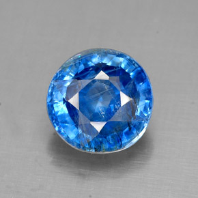 2.28 ct Blue Kyanite Gemstone, Kyanite Gem in Round Facet Shape for Sale.