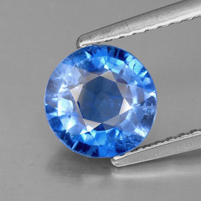 1.74 ct Blue Kyanite Gemstone, Kyanite Gem in Round Facet Shape for Sale.