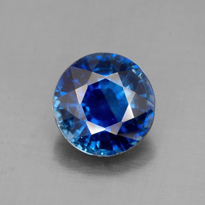 1.54 ct Blue Kyanite Gemstone, Kyanite Gem in Round Facet Shape for Sale.
