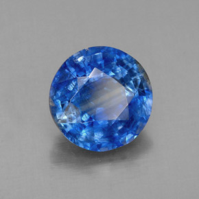 1.58 ct Blue Kyanite Stone, Natural Kyanite in Round Facet Shape for Sale