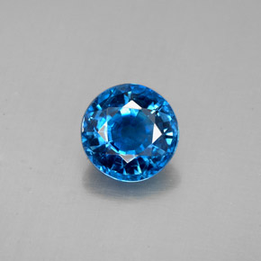1.63 ct Blue Kyanite Gemstone, Kyanite Gem in Round Facet Shape for Sale.