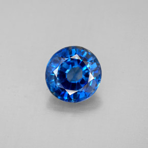 1.66 ct Blue Kyanite Gemstone, Kyanite Gem in Round Facet Shape for Sale.