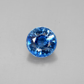 1.68 ct Blue Kyanite Gemstone, Kyanite Gem in Round Facet Shape for Sale.