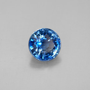 1.68 ct Blue Kyanite Stone, Natural Kyanite in Round Facet Shape for Sale