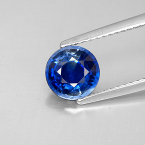 1.57 ct Blue Kyanite Gemstone, Kyanite Gem in Round Facet Shape for Sale.