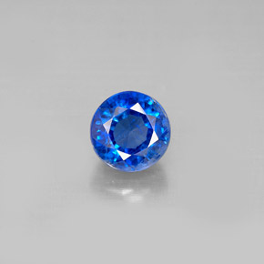 1.33 ct Blue Kyanite Gemstone, Kyanite Gem in Round Facet Shape for Sale.