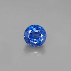 1.54 ct Blue Kyanite Gemstone, Kyanite Gem in Round Facet Shape for Sale.