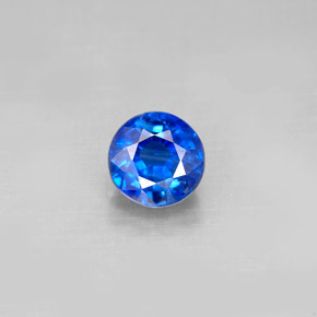 1.49 ct Blue Kyanite Gemstone, Kyanite Gem in Round Facet Shape for Sale.