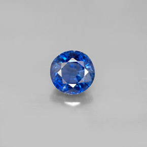 1.23 ct Blue Kyanite Gemstone, Kyanite Gem in Round Facet Shape for Sale.