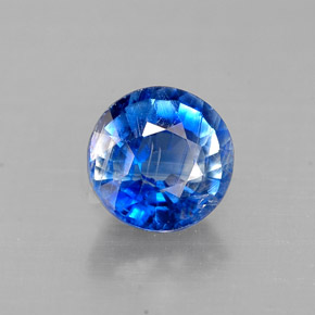 1.08 ct Blue Kyanite Gemstone, Kyanite Gem in Round Facet Shape for Sale.