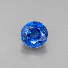 1.26 ct Blue Kyanite Gemstone, Kyanite Gem in Round Facet Shape for Sale.