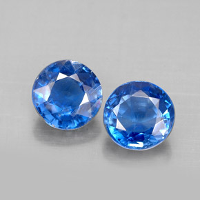 2.21 ct Blue Kyanite Gemstone, Kyanite Gem in Round Facet Shape for Sale.
