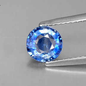 1.06 ct Blue Kyanite Gemstone, Kyanite Gem in Round Facet Shape for Sale.
