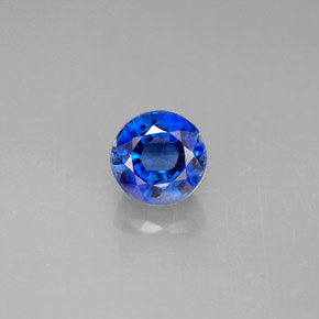 1.41 ct Blue Kyanite Gemstone, Kyanite Gem in Round Facet Shape for Sale.