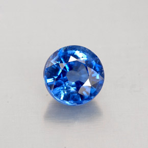 1.09 ct Blue Kyanite Gemstone, Kyanite Gem in Round Facet Shape for Sale.