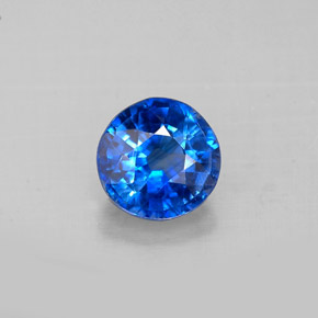 1.04 ct Blue Kyanite Gemstone, Kyanite Gem in Round Facet Shape for Sale.