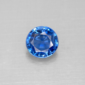 1.18 ct Blue Kyanite Gemstone, Kyanite Gem in Round Facet Shape for Sale.