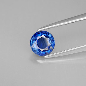 1.05 ct Blue Kyanite Gemstone, Kyanite Gem in Round Facet Shape for Sale.