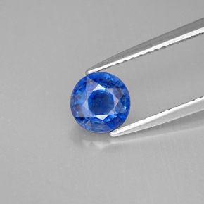 1.03 ct Blue Kyanite Gemstone, Kyanite Gem in Round Facet Shape for Sale.