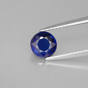 1.20 ct Blue Kyanite Gemstone, Kyanite Gem in Round Facet Shape for Sale.