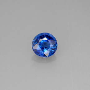 0.92 ct Blue Kyanite Gemstone, Kyanite Gem in Round Facet Shape for Sale.