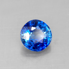 0.81 ct Blue Kyanite Stone, Natural Kyanite in Round Facet Shape for Sale