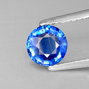 0.97 ct Blue Kyanite Gemstone, Kyanite Gem in Round Facet Shape for Sale.