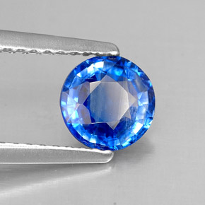 0.97 ct Blue Kyanite Stone, Natural Kyanite in Round Facet Shape for Sale