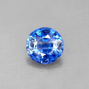 0.87 ct Blue Kyanite Gemstone, Kyanite Gem in Round Facet Shape for Sale.