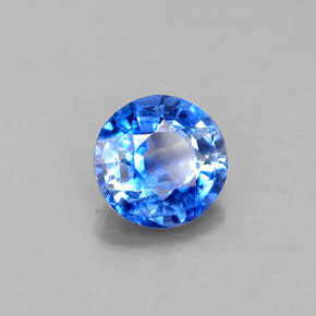 0.87 ct Blue Kyanite Stone, Natural Kyanite in Round Facet Shape for Sale