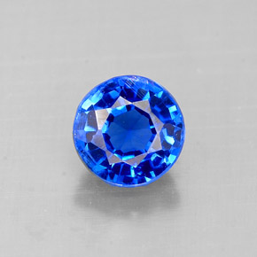 0.78 ct Blue Kyanite Gemstone, Kyanite Gem in Round Facet Shape for Sale.
