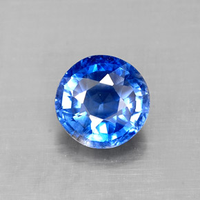 0.89 ct Blue Kyanite Gemstone, Kyanite Gem in Round Facet Shape for Sale.