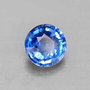 0.89 ct Blue Kyanite Stone, Natural Kyanite in Round Facet Shape for Sale
