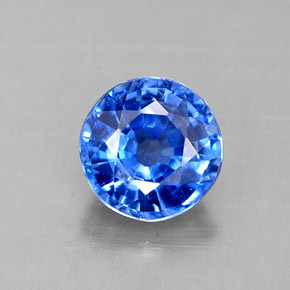 0.97 ct Blue Kyanite Gemstone, Kyanite Gem in Round Facet Shape for Sale.