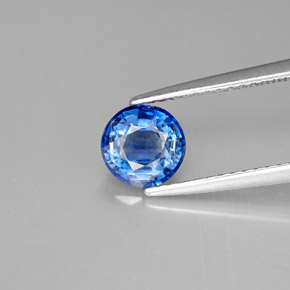 1.08 ct Blue Kyanite Gemstone, Kyanite Gem in Round Facet Shape for Sale.
