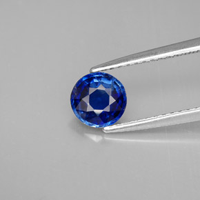 0.86 ct Blue Kyanite Gemstone, Kyanite Gem in Round Facet Shape for Sale.