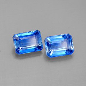 2.71 ct Blue Kyanite Stone, Natural Kyanite in Octagon Facet Shape for Sale