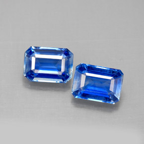 2.75 ct Blue Kyanite Gemstone, Kyanite Gem in Octagon Facet Shape for Sale.